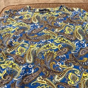 Signature Blue and Yellow Paisley Top